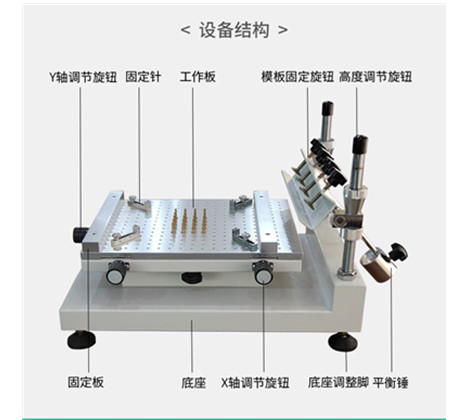 标准精密型锡膏手动印刷台    